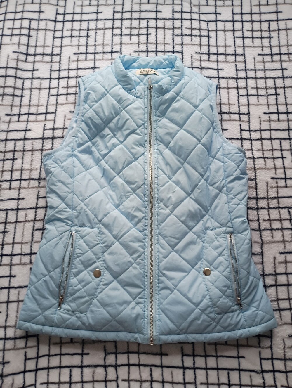 FUINLOTH Size XS Lt. Blue Puffer Vest NWOT